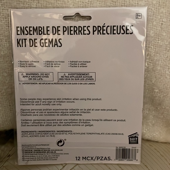 Suit Yourself Costume 12 Piece Gem💎 Kit & 104 Ct Tattoos Kit Bundle.NWT🔺FIRM🔺 - Picture 3 of 6